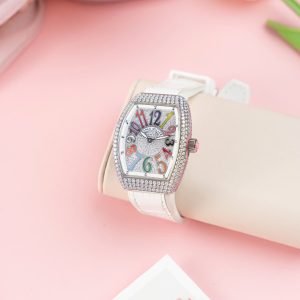 Franck Muller V32 Chế Tác Đính Full Kim Cương Moissanite Cọc Số 7 Màu 36mm (2)