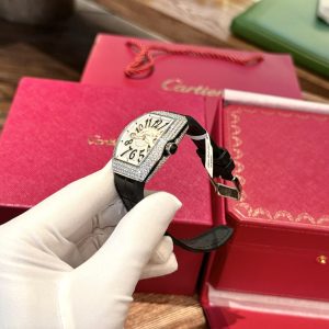 Franck Muller V32 Chế Tác Đính Full Kim Cương Moissanite Cọc Số Học Trò 36mm (2)