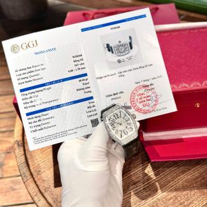 Franck Muller V32 Màu Đen Chế Tác Đính Full Kim Cương Moissanite Hong Kong 36mm (2)