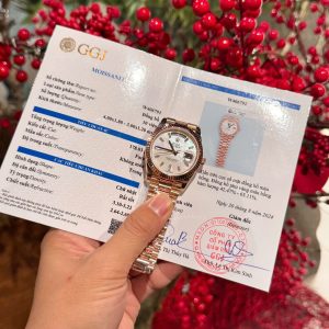 Rolex Chế Tác Mặt Khảm Trai Tự Nhiên Cọc Số Moissanite Bọc Vàng Day-Date GMF 40mm (8)