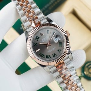 Rolex DateJust 126331 Mặt Số Wimbledon Chế Tác Bọc Vàng Hồng Nhà Máy GM 41mm (2)