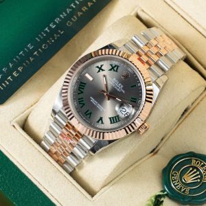 Rolex DateJust 126331 Mặt Số Wimbledon Chế Tác Bọc Vàng Hồng Nhà Máy GM 41mm (2)