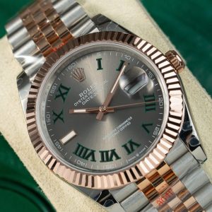 Rolex DateJust 126331 Mặt Số Wimbledon Chế Tác Bọc Vàng Hồng Nhà Máy GM 41mm (2)