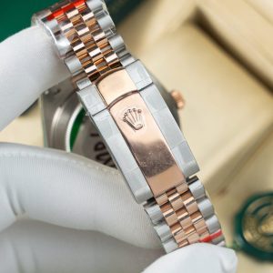 Rolex DateJust 126331 Mặt Số Wimbledon Chế Tác Bọc Vàng Hồng Nhà Máy GM 41mm (2)