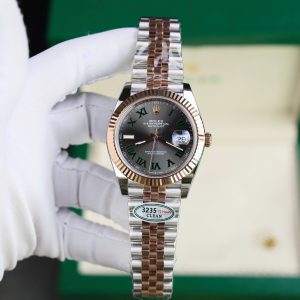 Rolex DateJust 126331 Mặt Số Wimbledon Rep 11 Cao Cấp Demi Rose Gold Nhà Máy Clean 41mm (4)