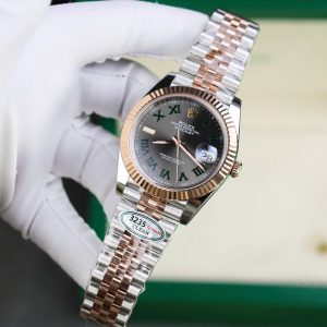 Rolex DateJust 126331 Mặt Số Wimbledon Rep 11 Cao Cấp Demi Rose Gold Nhà Máy Clean 41mm (4)