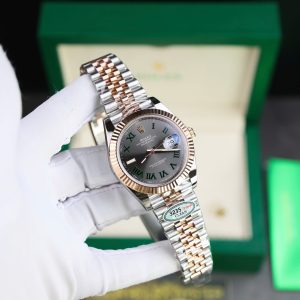 Rolex DateJust 126331 Mặt Số Wimbledon Rep 11 Cao Cấp Demi Rose Gold Nhà Máy Clean 41mm (4)