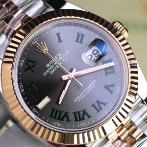 Rolex DateJust 126331 Mặt Số Wimbledon Rep 11 Cao Cấp Demi Rose Gold Nhà Máy Clean 41mm (4)