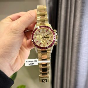 Rolex Daytona 126598TRU Chế Tác Bọc Vàng Thật + Ruby + Kim Cương Moissanite 40mm (2)