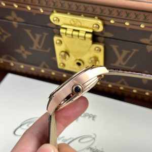 Cartier Drive Tourbillon Chế Tác Mặt Số Vân Guiloche Dây Da Nâu 41mm (2)