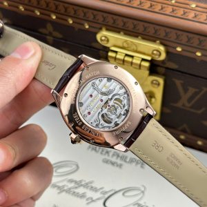 Cartier Drive Tourbillon Chế Tác Mặt Số Vân Guiloche Dây Da Nâu 41mm (2)