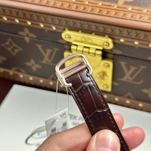 Cartier Drive Tourbillon Chế Tác Mặt Số Vân Guiloche Dây Da Nâu 41mm (2)