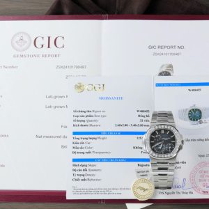 Patek Philippe Nautilus 5724G Rep 11 Mặt Tinh Chỉnh + Đính Kim Cương Moissanite Baguette 40mm (2)