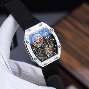 Richard Mille Rep 11 Cao Cấp RM27-05 Rafael Nadal Vỏ Carbon Màu Trắng 37.25×47 (2)