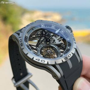 Roger Dubuis Replica Cao Cấp Excalibur RDDBEX0748 Tourbillon Mặt Lộ Cơ Nhà Máy BBR 45mm (2)