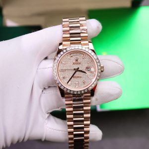 Rolex Chế Tác Day-Date Đính Kim Cương Moissanite + Bọc Vàng Thật Nhà Máy GM 40mm (2)