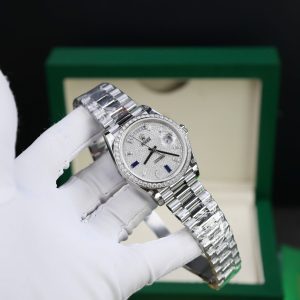 Rolex Day-Date Chế Tác Đính Kim Cương Moissanite Nhà Máy GM 40mm (2)