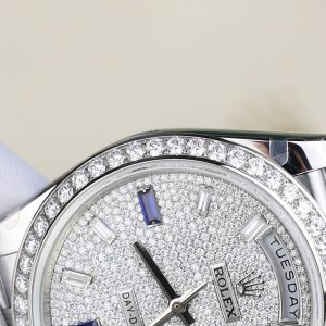 Rolex Day-Date Chế Tác Đính Kim Cương Moissanite Nhà Máy GM 40mm (2)
