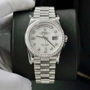 Rolex Day-Date Mặt MOP Chế Tác Đính Kim Cương Moissanite Hong Kong 36mm (2)