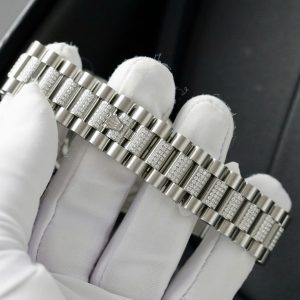 Rolex Day-Date Mặt MOP Chế Tác Đính Kim Cương Moissanite Hong Kong 36mm (2)