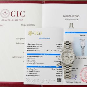 Rolex Day-Date Mặt MOP Chế Tác Đính Kim Cương Moissanite Hong Kong 36mm (2)