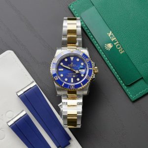 Rolex Submariner Replica Cao Cấp Mặt Xanh Blue Bọc Vàng Thật 40mm (2)
