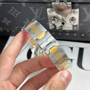 Vacheron Constantin Replica 11 Historiques 222 Demi Vàng Mặt Đen Nhà Máy 8F 37mm (2)