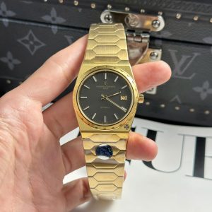 Vacheron Constantin Replica 11 Historiques 222 Mạ Vàng Mặt Đen Xưởng 8F 37mm (2)