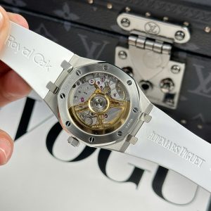 Audemars Piguet Replica 11 Royal Oak 15500 Màu Trắng Dây Cao Su Nhà Máy APS 41mm (2)