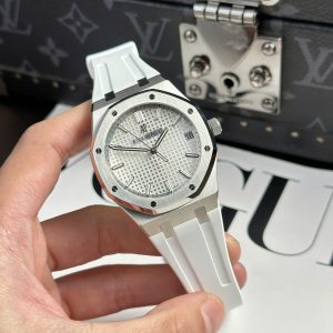 Audemars Piguet Replica 11 Royal Oak 15500 Màu Trắng Dây Cao Su Nhà Máy APS 41mm (2)