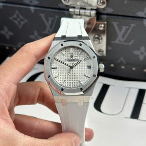 Audemars Piguet Replica 11 Royal Oak 15500 Màu Trắng Dây Cao Su Nhà Máy APS 41mm (2)