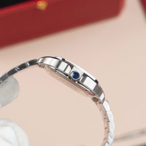 Cartier Santos WSA0065 Replica Cao Cấp Nữ Mặt Nâu Nhà Máy BV 35mm (2)