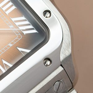Cartier Santos WSA0065 Replica Cao Cấp Nữ Mặt Nâu Nhà Máy BV 35mm (2)