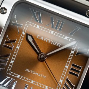 Cartier Santos WSA0065 Replica Cao Cấp Nữ Mặt Nâu Nhà Máy BV 35mm (2)