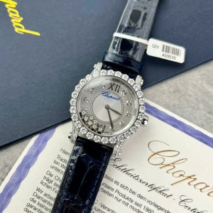 Chopard Happy Sport Joaillerie Chế Tác Kim Cương Moissanite Dây Da 34mm (1)