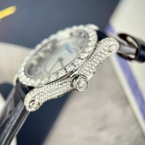 Chopard Happy Sport Joaillerie Chế Tác Kim Cương Moissanite Dây Da 34mm (1)