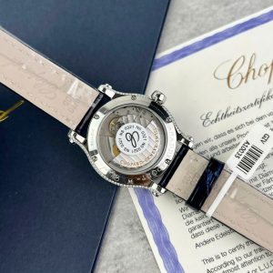 Chopard Happy Sport Joaillerie Chế Tác Kim Cương Moissanite Dây Da 34mm (1)