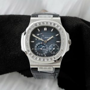 Đồng Hồ Patek Philippe Nautilus 5724G Rep 1 1 Đính Đá Mặt Xanh Nhà Máy PPF 40mm (10)