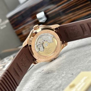Patek Philippe Aquanaut 5164 Mặt Nâu Chế Tác Bọc Vàng Thật Dây Cao Su 40 (2)