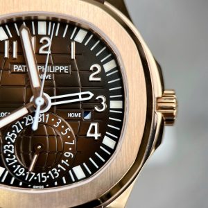 Patek Philippe Aquanaut 5164 Mặt Nâu Chế Tác Bọc Vàng Thật Dây Cao Su 40 (2)