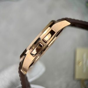 Patek Philippe Aquanaut 5164 Mặt Nâu Chế Tác Bọc Vàng Thật Dây Cao Su 40 (2)