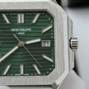 Patek Philippe Cubitus 5821 Replica 11 Cao Cấp Mặt Xanh Green Dây Kim Loại Xưởng TW 45mm (1)