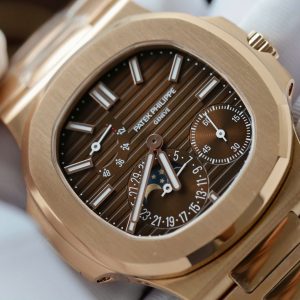 Patek Philippe Nautilus 5712R Replica 11 Mặt Nâu Chạy Full Chức Năng PPF 40mm (2)