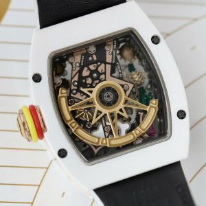 Richard Mille Replica Cao Cấp RM88 Smiley Vỏ Gốm Trắng Dây Vải Nato 42mm (3)
