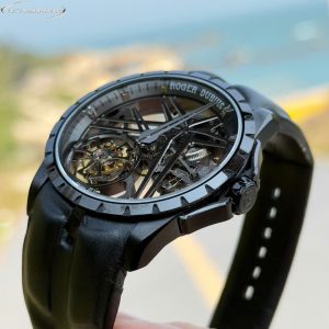 Roger Dubuis Excalibur Titanium RDDBEX0889 Replica 11 Màu Đen Dây Da Xưởng BBR 42mm (1)