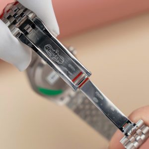 Rolex DateJust Lady Replica 11 Mặt Xanh Blue Viền Đính Đá 31mm (1)