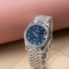 Rolex DateJust Lady Replica 11 Mặt Xanh Blue Viền Đính Đá 31mm (1)
