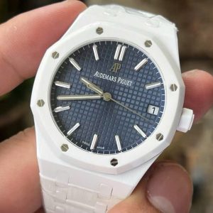 Đồng Hồ Audemars Piguet Rep 11 Royal Oak 15500 Vỏ Gốm Trắng Mặt Xanh 41mm (6)