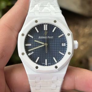 Đồng Hồ Audemars Piguet Rep 11 Royal Oak 15500 Vỏ Gốm Trắng Mặt Xanh 41mm (6)