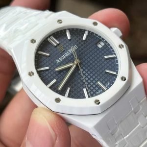 Đồng Hồ Audemars Piguet Rep 11 Royal Oak 15500 Vỏ Gốm Trắng Mặt Xanh 41mm (6)